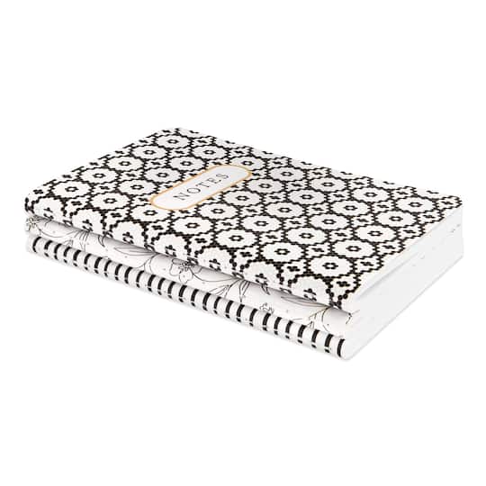 4" x 6" Black & White Print Lined Softcover Journals, 3ct. by Recollections™